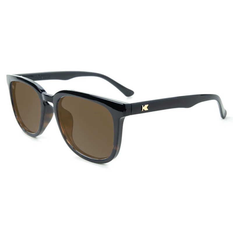 Knockaround Paso Robles Women’s Sunglasses – Glossy Black & Tortoise Shell Fade/Amber Polarized