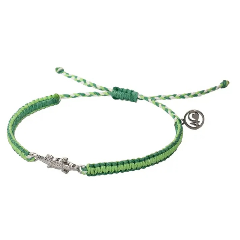 4Ocean Respect the Locals American Alligator Bracelet – Green