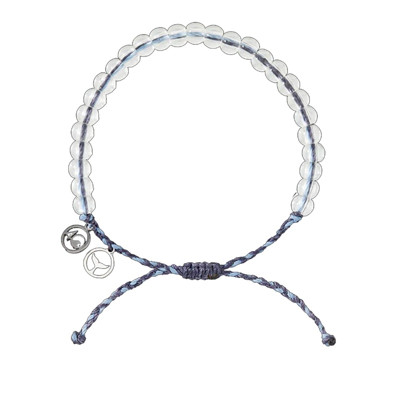4Ocean Whale Beaded Bracelet – Light Blue/Purple