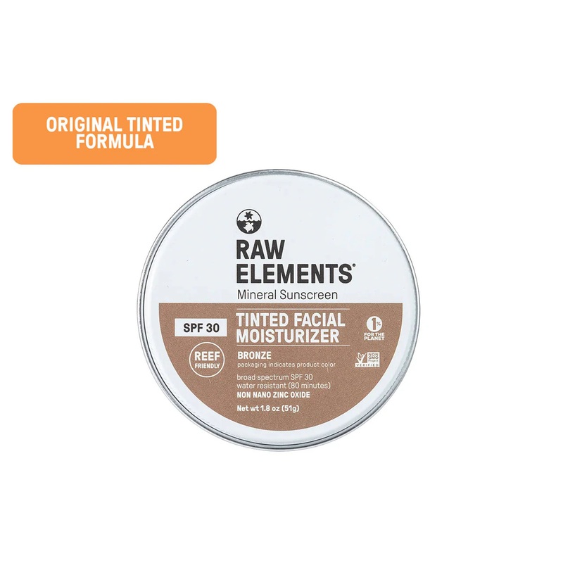 Raw Elements SPF 30 Tinted Face Moisturizer Sunscreen Tin – Bronze