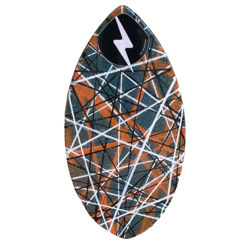 Zap 40″ Lazer Skimboard – Orange/Grey/Criss Cross