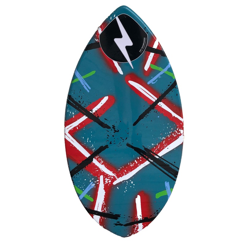 Zap 40″ Lazer Skimboard – Teal/Red/Black