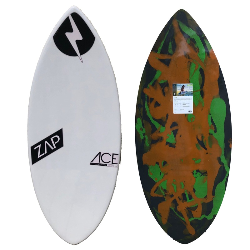 Zap ACE 52″ Skimboard – White/Orange Green