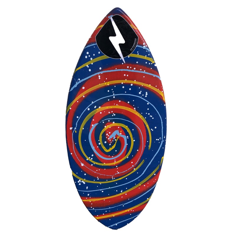 Zap Medium Wedge 45″ Skimboard – Blue/Orange Swirl