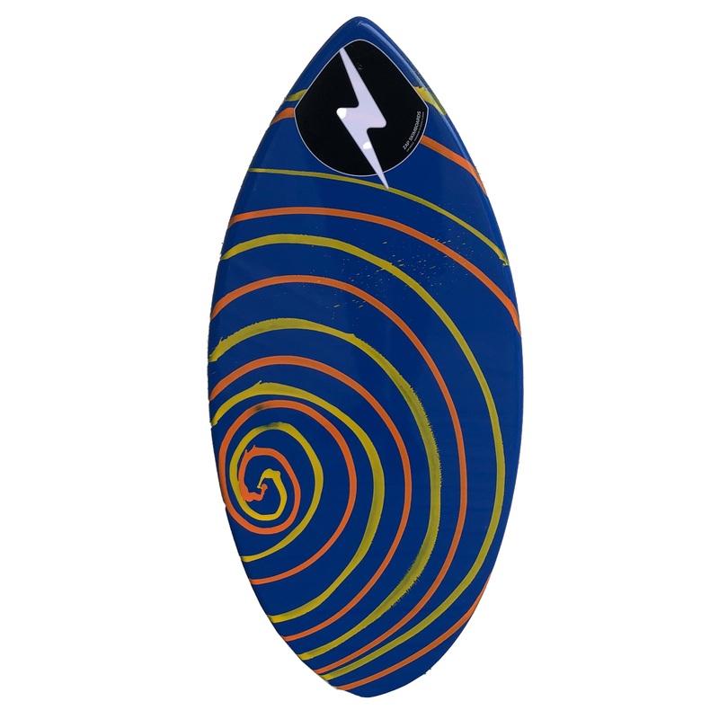Zap Medium Wedge 45″ Skimboard – Blue/Orange/Yellow Curves