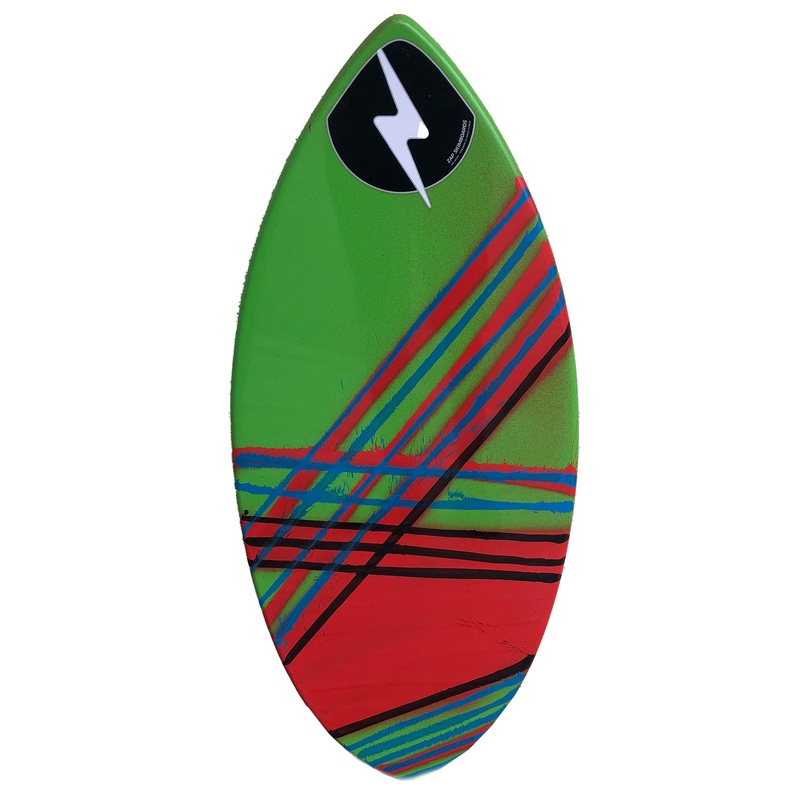 Zap Medium Wedge 45″ Skimboard – Red/Multi Criss Cross