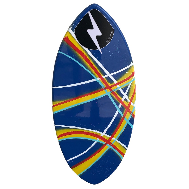 Zap Small Wedge 40″ Skimboard – Blue/Criss Cross