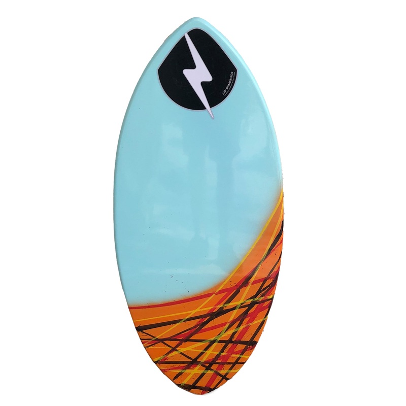 Zap Small Wedge 40″ Skimboard – Sky Blue/Orange