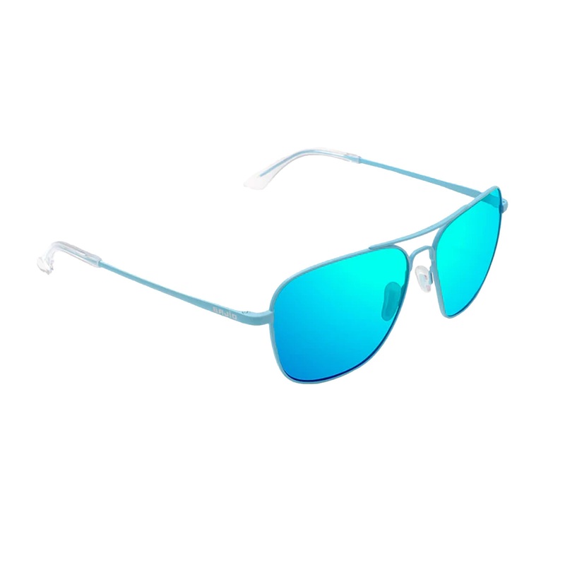 Bajio Snipes Large Women’s Sunglasses – Light Blue Matte/Blue Mirror Polarized