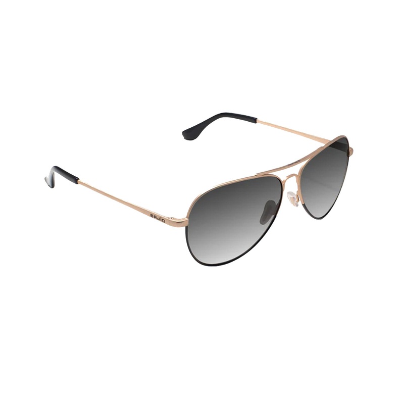 Bajio Soldado Medium Women’s Sunglasses – Gold Black Fade Matte/Grey Polarized