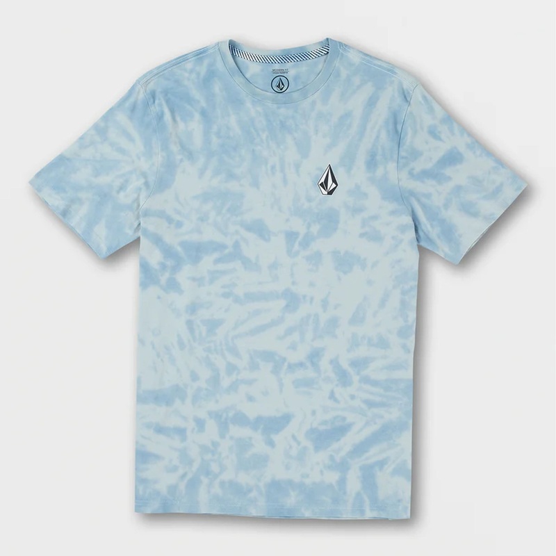 Volcom Iconic Stone Dye Men’s S/S T-Shirt – Slate Blue