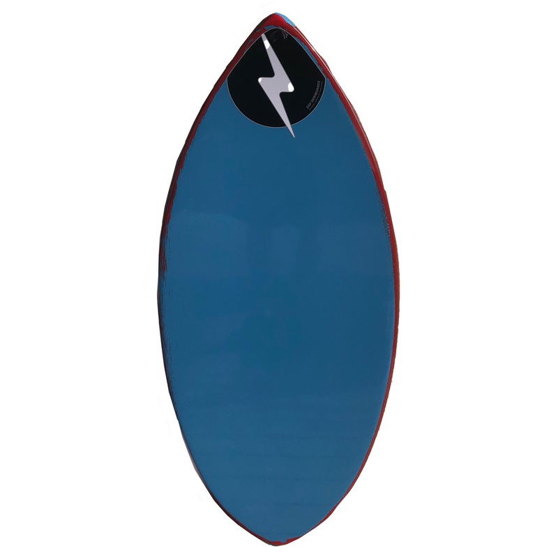 Zap Medium Wedge 45″ Skimboard – Sky Blue/Red Rail