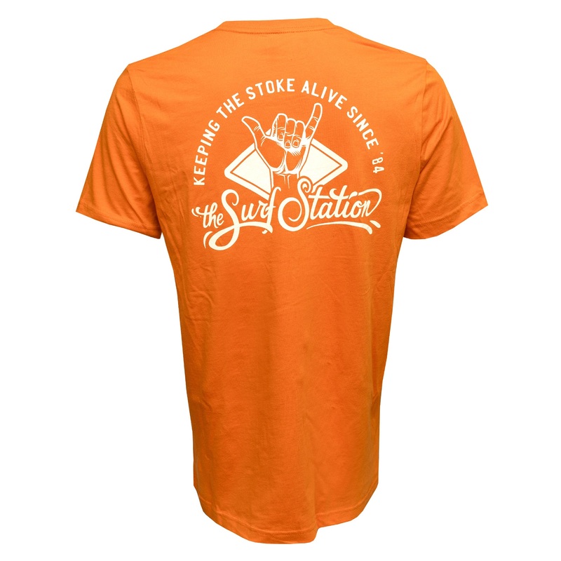 Surf Station x Ryan Leonardy Stoked Men’s S/S T-Shirt – Orange