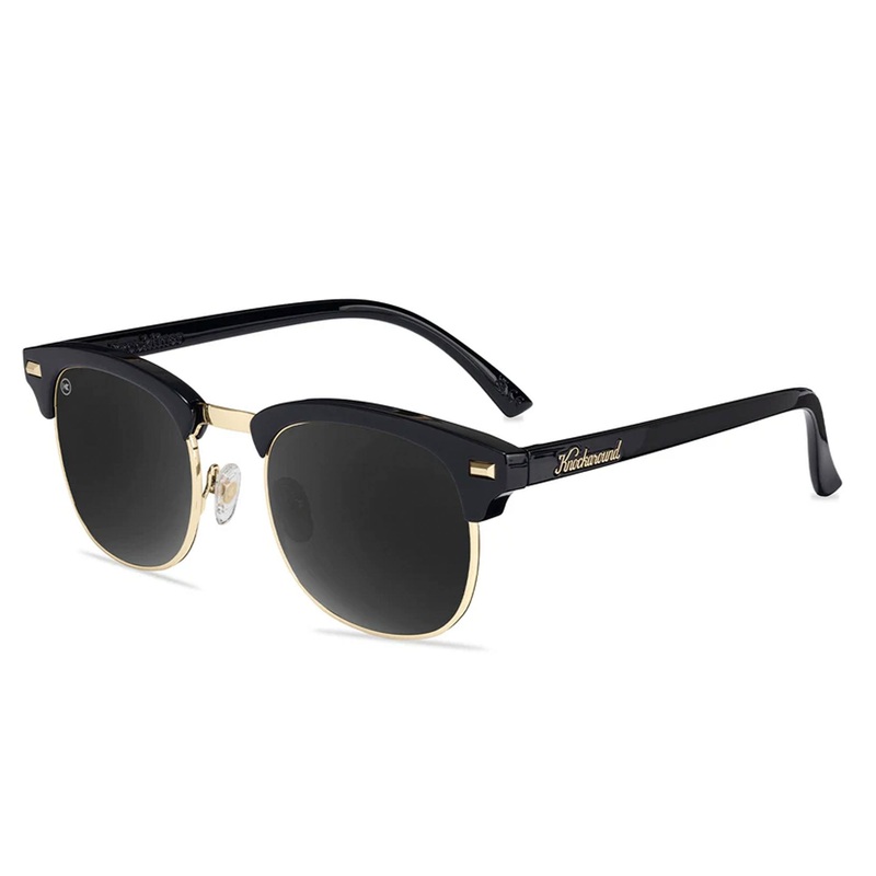Knockaround Brooklines Women’s Sunglasses – Glossy Black & Gold Polarized