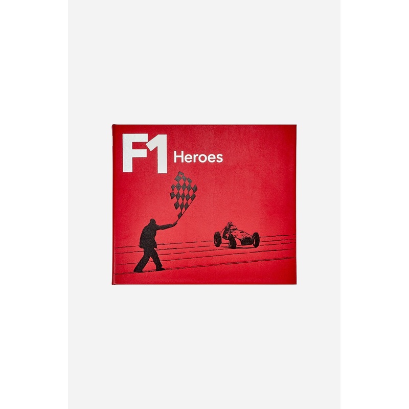 Graphic Image F1 Heroes Book in Red Bonded Leather