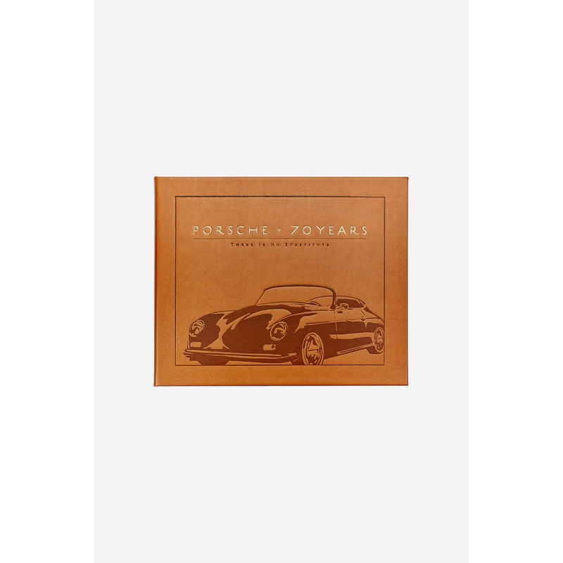 Graphic Image Porsche 70 Years Tan Leather Book