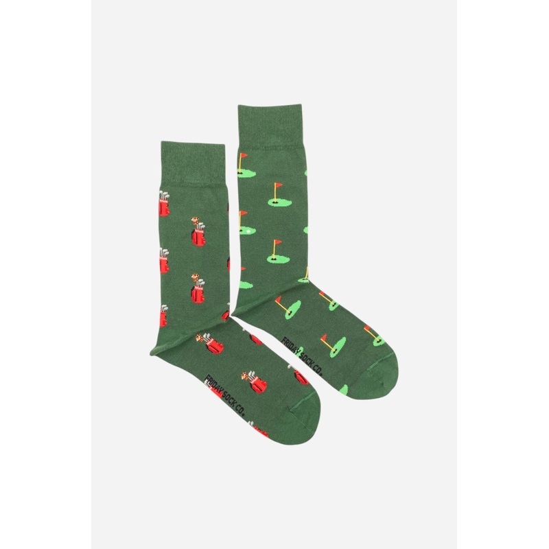 Friday Sock Co. Golf Clubs & Green