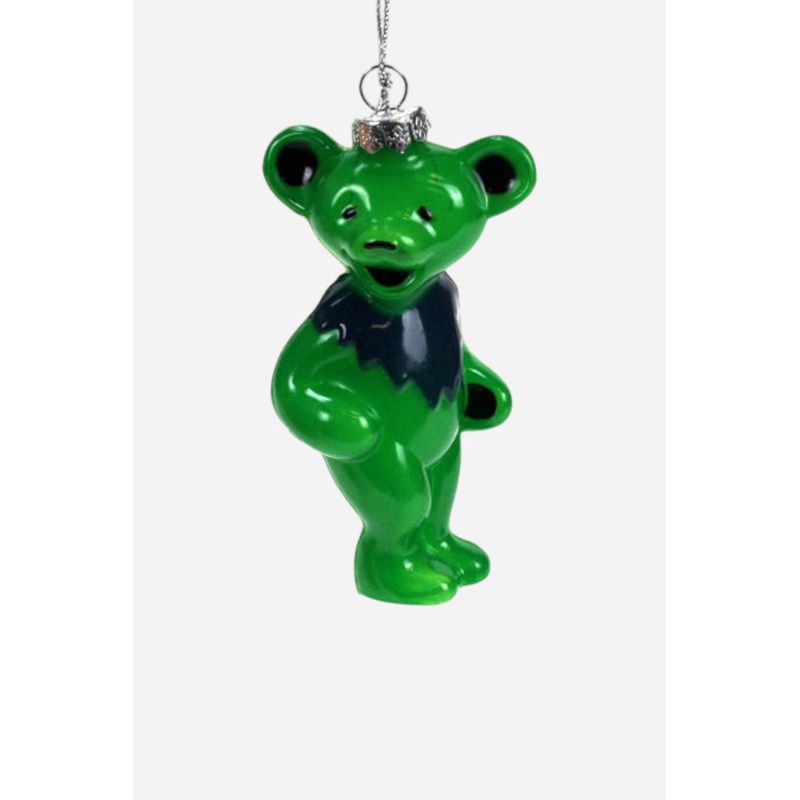 Grateful Dead Bear Ornament in Green
