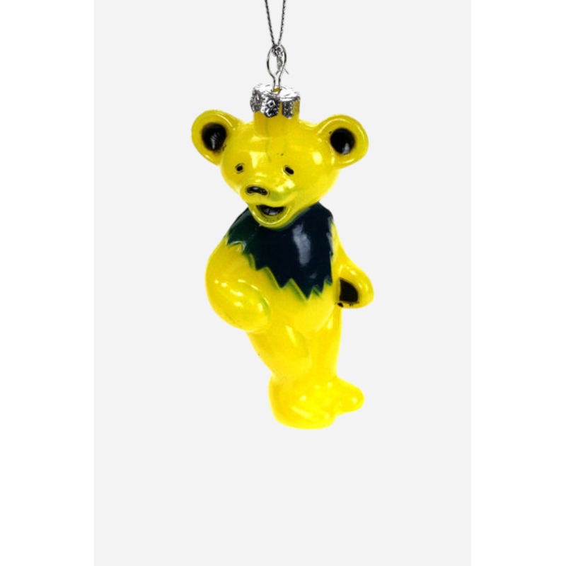 Grateful Dead Bear Ornament in Yellow