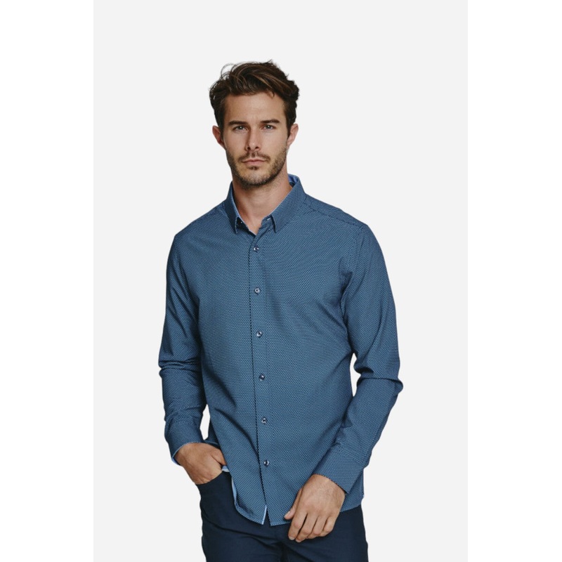 7 Diamonds Castel Long Sleeve in Navy