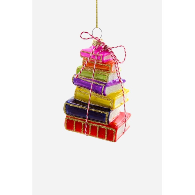 Bright Stacked Tomes Ornament