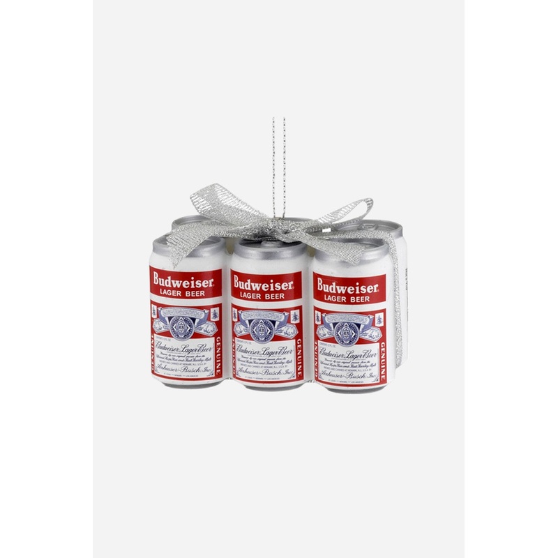 Budweiser Vintage 6-Pack With Bow Ornament