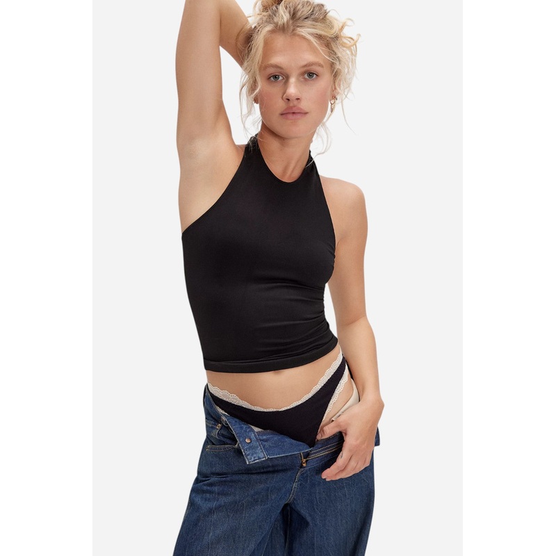 Free People So Sleek Cami in Black