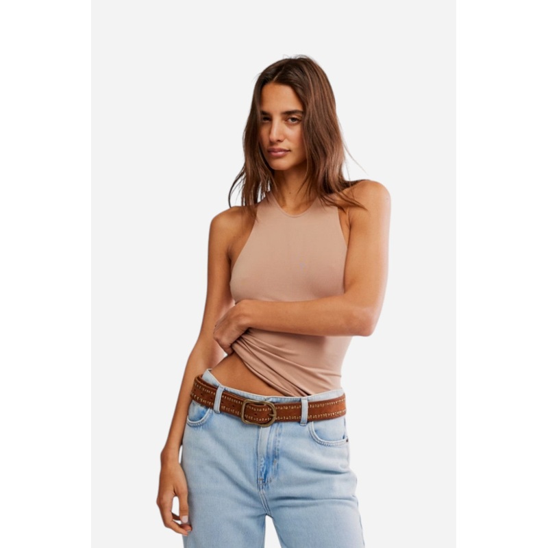 Free People So Sleek Cami in Tawny Birch