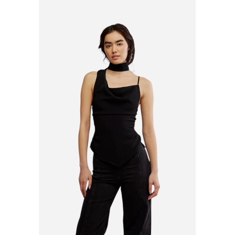 Free People True To You Tank in Black