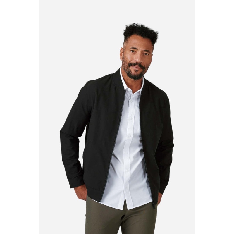 7 Diamonds Infinity Bomber Jacket in Black
