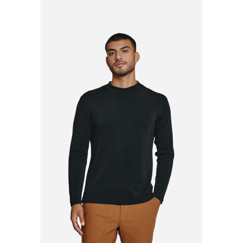 7 Diamonds REV Mock Crewneck in Black