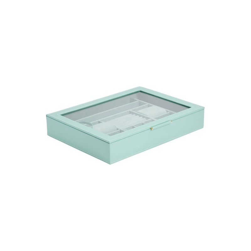 Wolf 1834 Sophia Jewelry Box With Window in Jade
