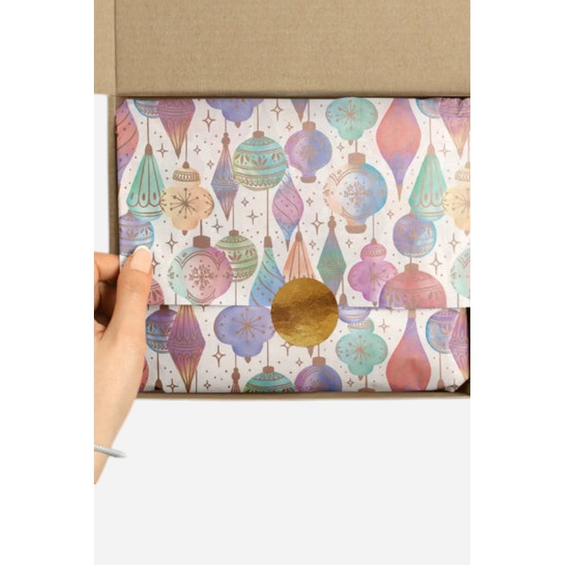Watercolor Ornaments Printed Tissue Paper