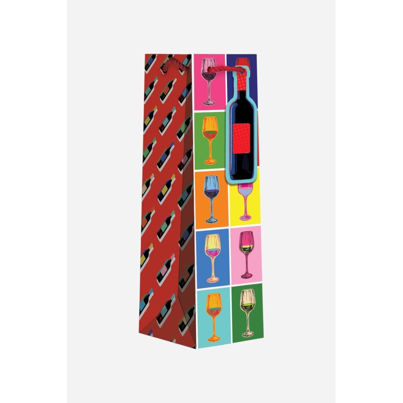 Wine Glasses Bottle Tote Gift Bag