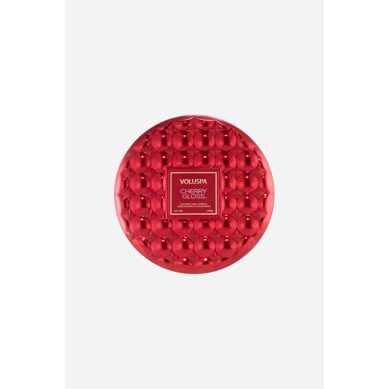 Voluspa Cherry Gloss 3 Wick Tin Candle, 12 oz.