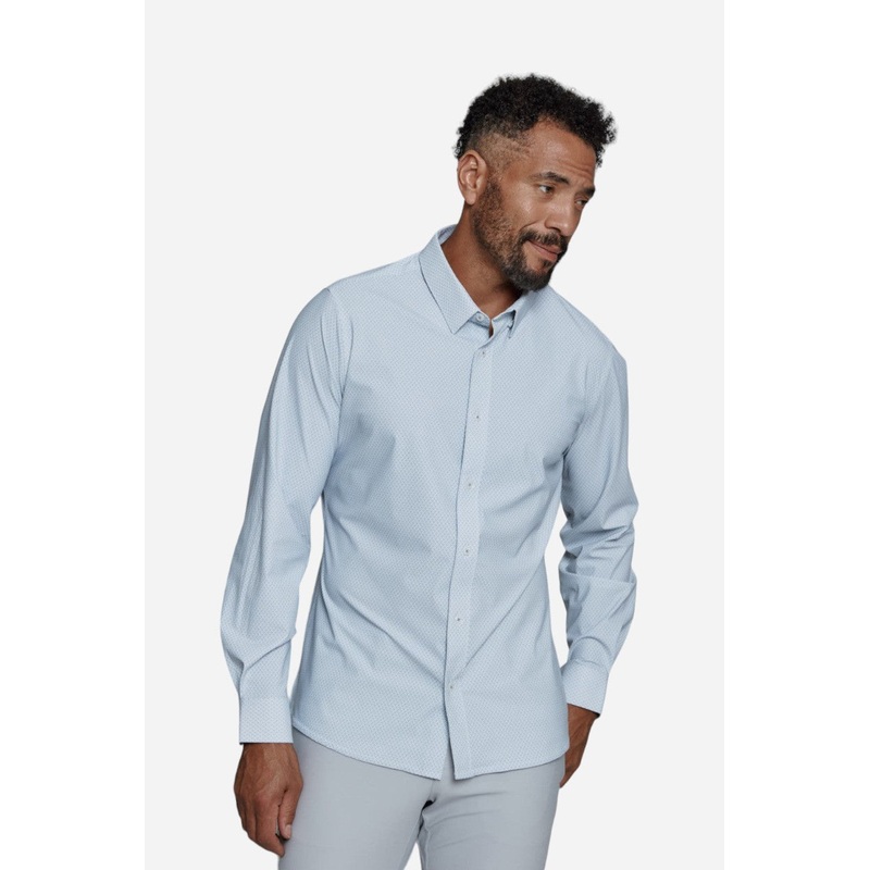 7 Diamonds Adler Long Sleeve Shirt in Light Grey