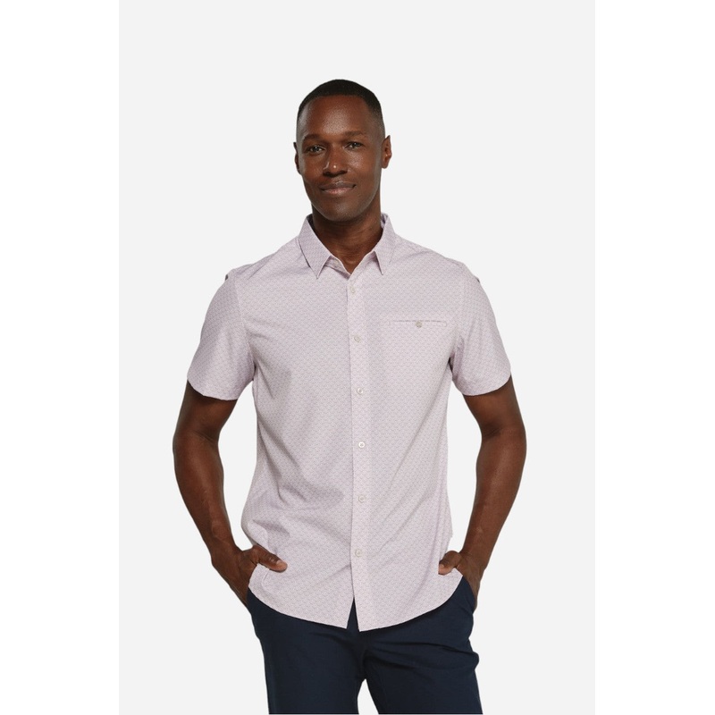 7 Diamonds Ardon Short Sleeve Shirt in Rose