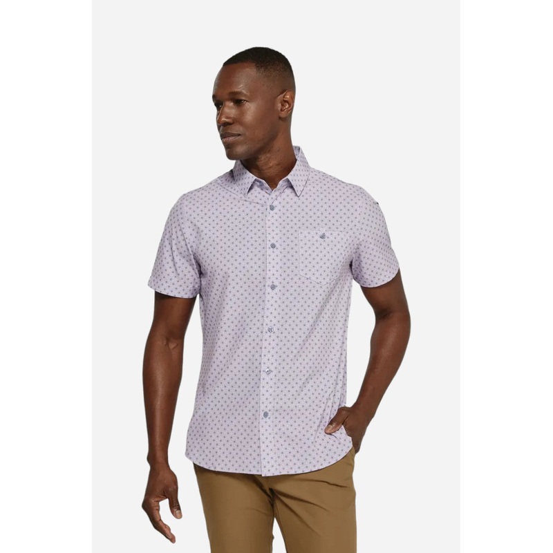 7 Diamonds Eldon Short Sleeve Shirt in Dusty Mauve