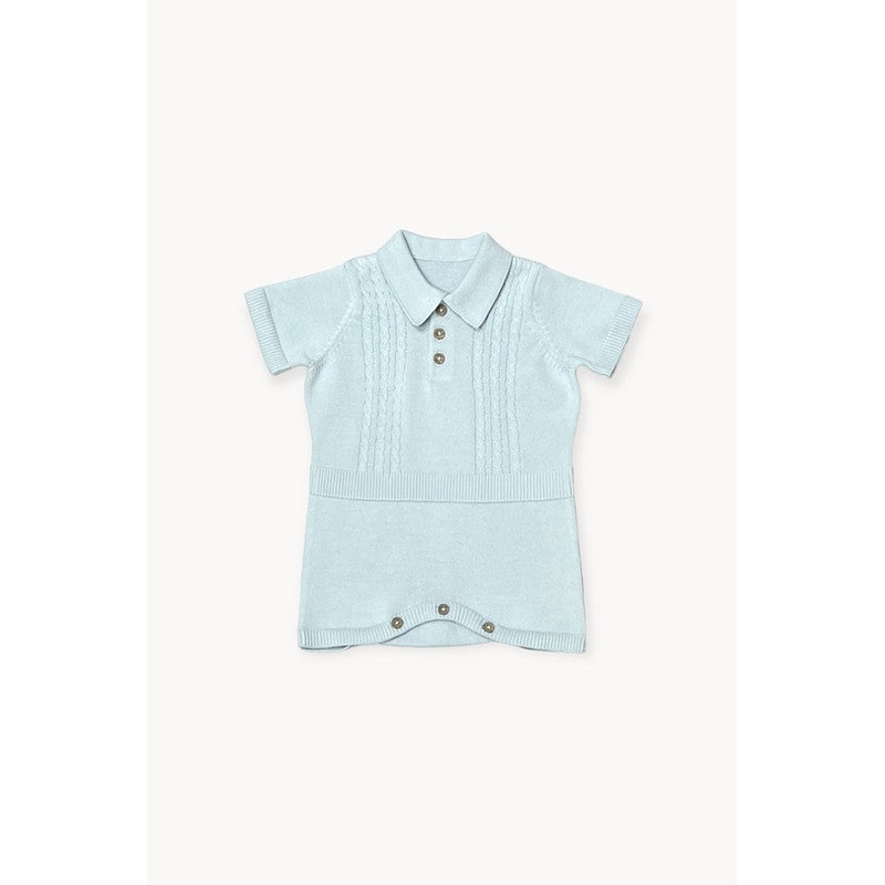 Viverano Milan Collar & Cable Knit Baby Bodysuit