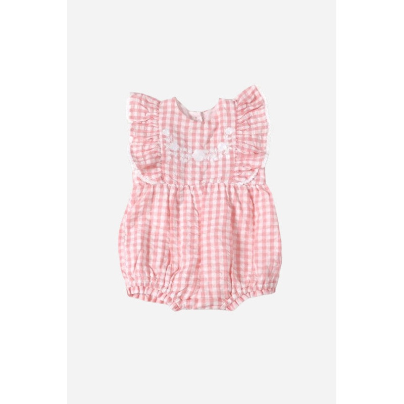 Viverano Nina Seersucker Gingham Baby Bubble