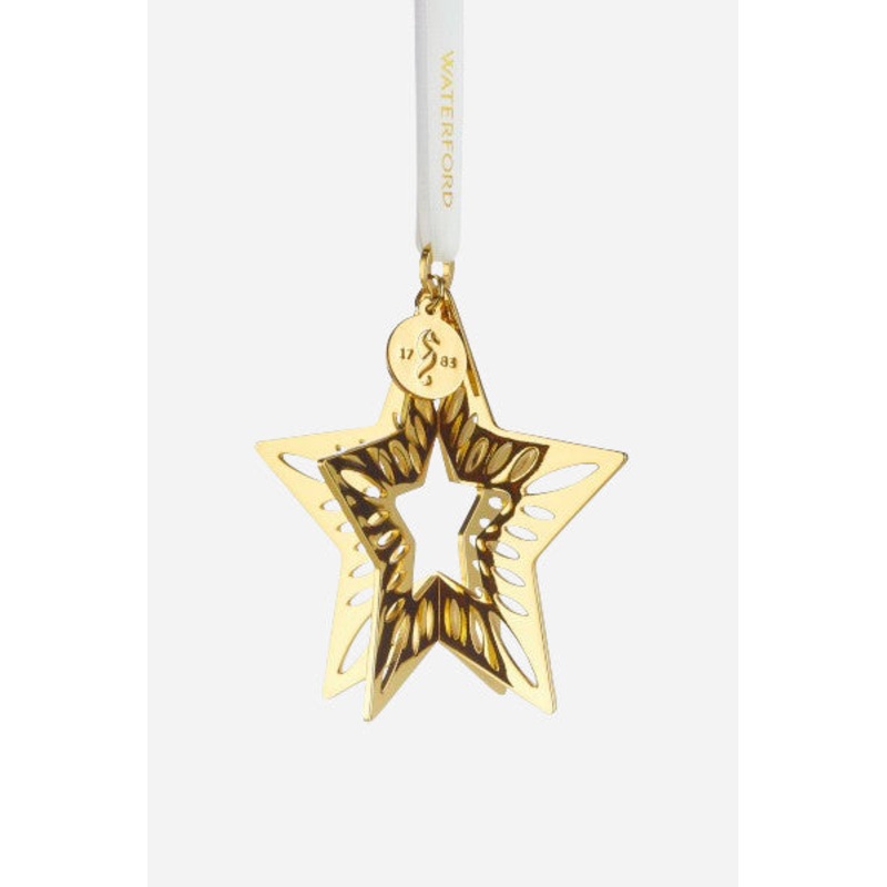 Waterford Christmas 3D Star Gold Ornament