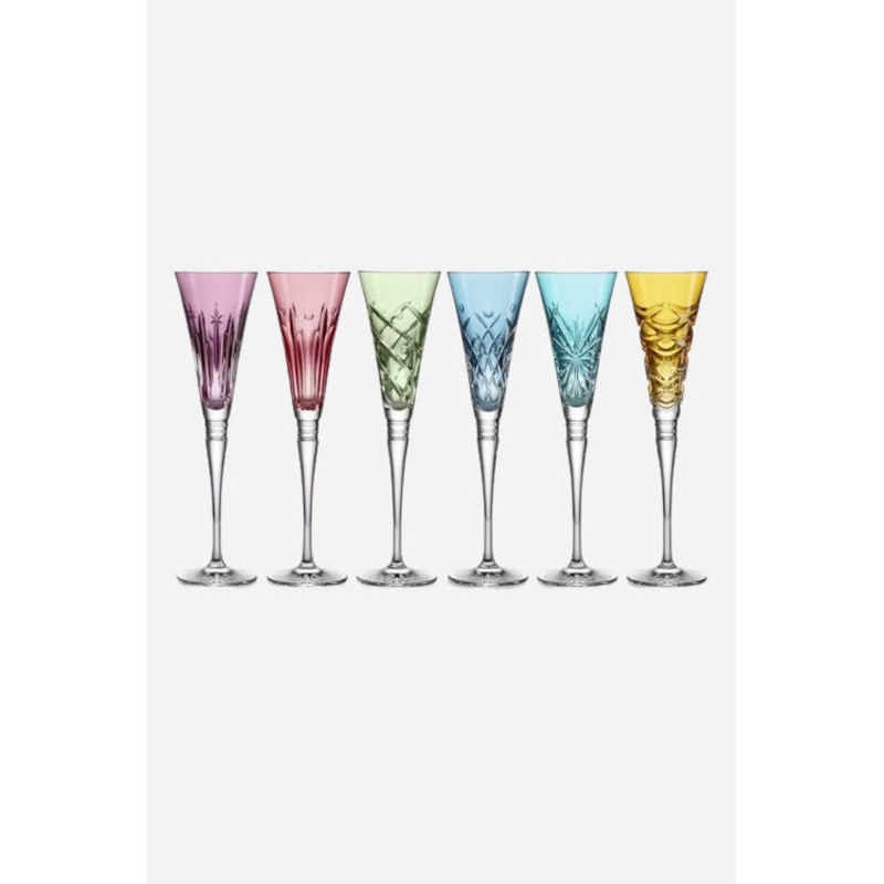 Waterford Winter Wonders Coloured Flutes – Set of 6