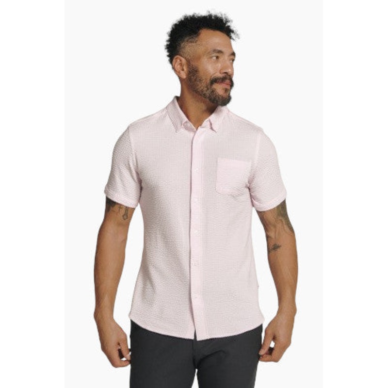 7 Diamonds Bennet Short Sleeve Shirt in Pink