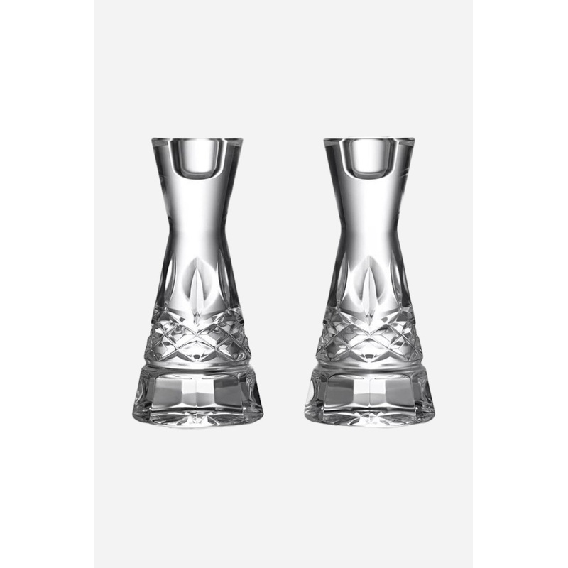 Waterford Lismore Round Candlestick 6″, Set of 2