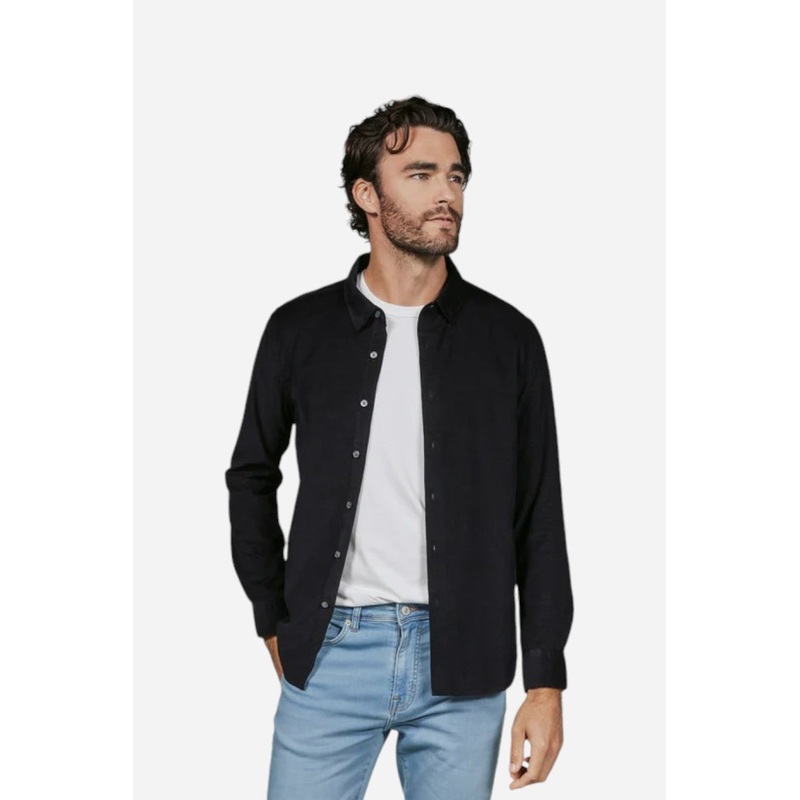 7 Diamonds Heritage Corduroy Shirt Black