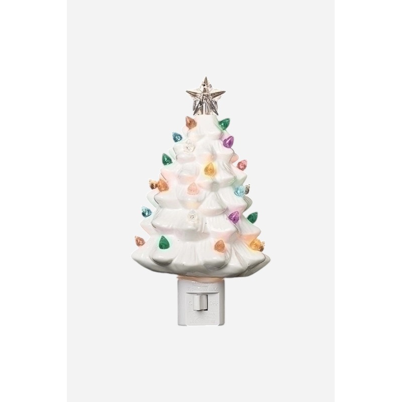Vintage White Tree Plug-In Night Light