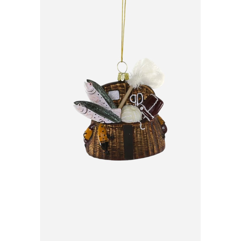 Vintage Fishing Creel Ornament