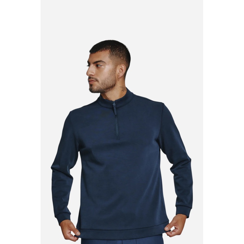 7 Diamonds Rev Quarter-Zip in Navy