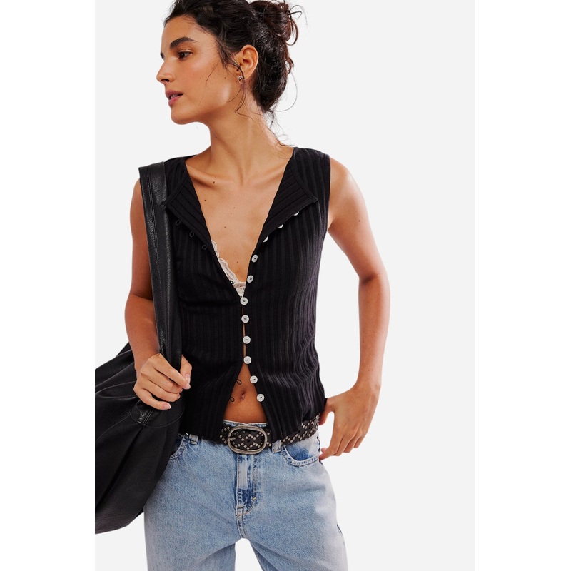 Free People Tilly Vest in Black