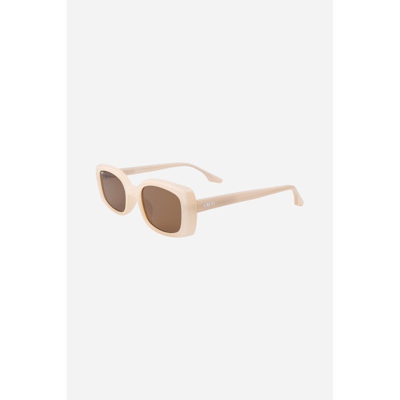 Otra Eyewear Daisy Sunglasses in Frosted Ivory/Brown